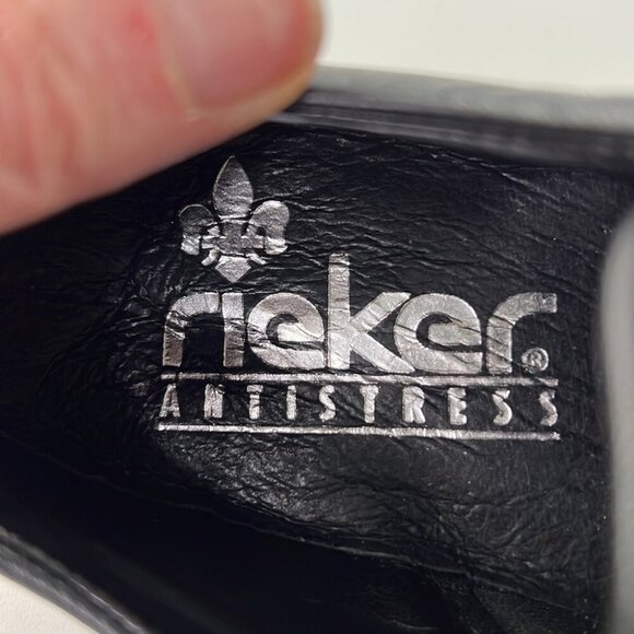 Rieker black slip on loafer shoe - Picture 5 of 14